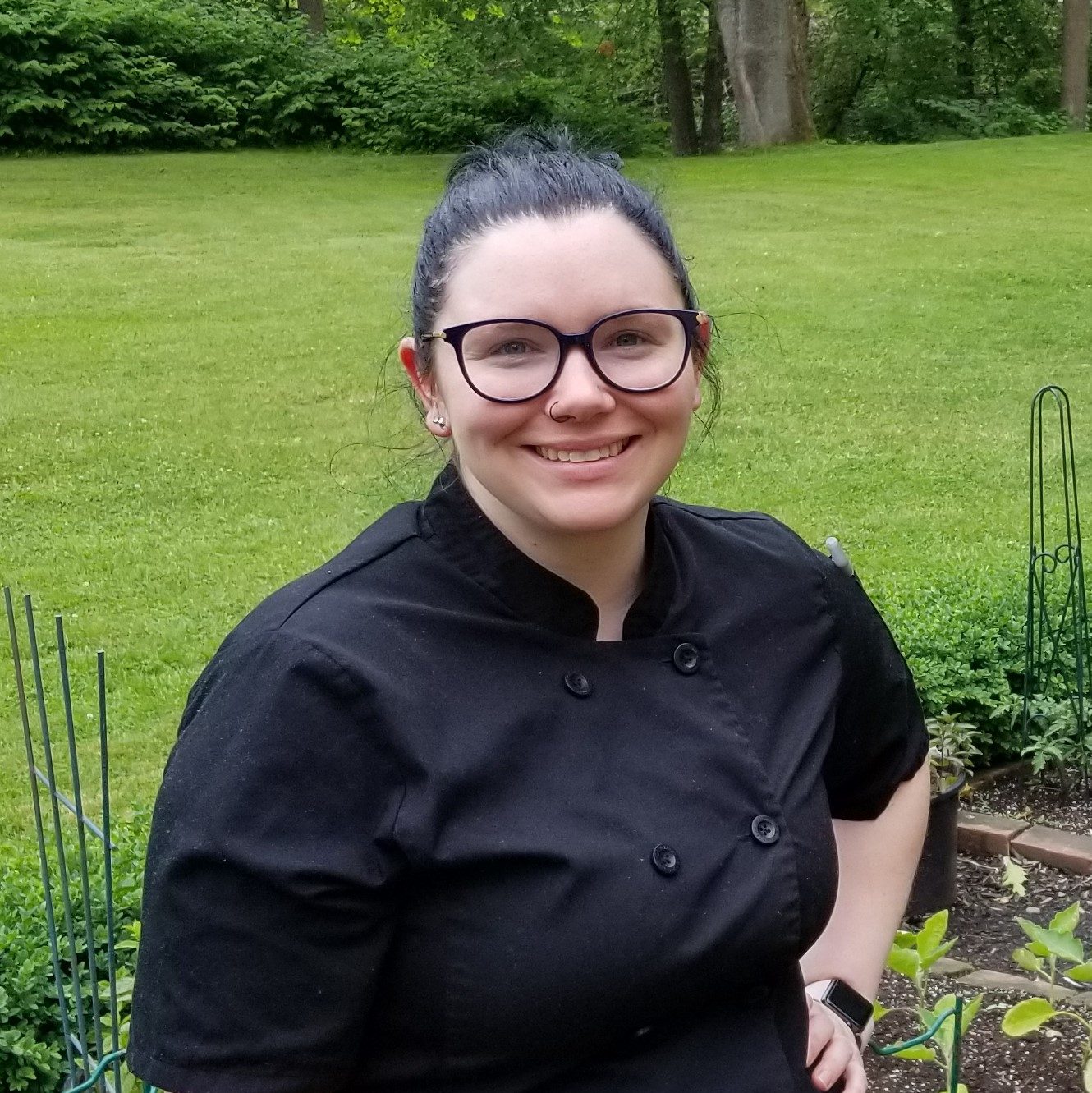 Chef Kate in the Demonstration Garden