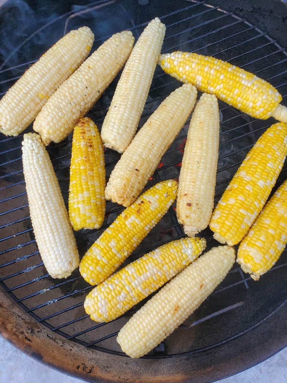 Grilling Fertile Valley's sweet corn