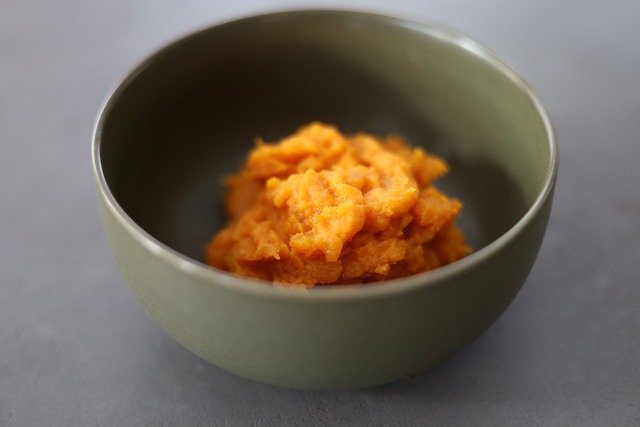 Mashed sweet potato